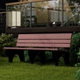 thumbnail image 3 of Wildridge Heritage 6' Park Bench, Cherrywood and Black - Outdoor All-Weather HDPE Furniture, 3 of 4