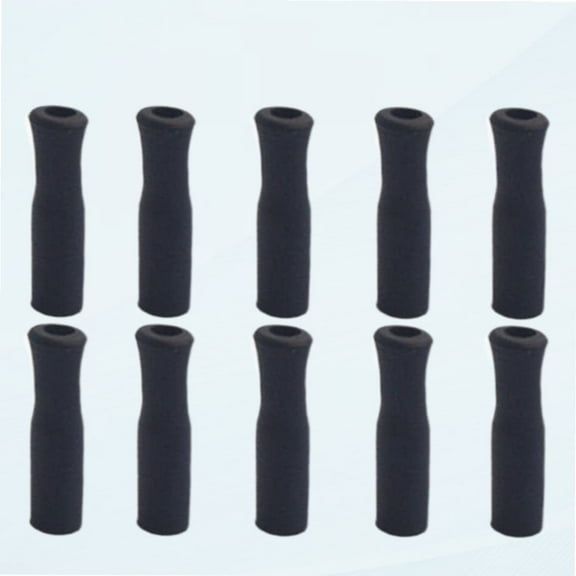 Set of 10 Silicone Straw Tips for 8mm Metal and Glass Straws - BPA-Free, Anti-Scald, Reusable