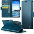 thumbnail image 1 of WWS-for Samsung Galaxy S24 Plus Wallet Case with Card Holder, Kickstand RFID Blocking Magnetic Closure Shockproof Protective PU Leather Case for Samsung S24 Plus Flip Case Wallet - Blue, 1 of 4