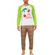 thumbnail image 3 of Conjunto de pijama navideño Nikou para parejas con estampado de rayas y letras navideñas, 3 of 4