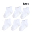 thumbnail image 1 of 6 Pieces Kids Stockings Socks with Nice Elasticity Comfortable Wearing Simple Style Good Craftsmanship Hose Keep Crawing white 8-10, 1 of 6