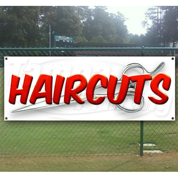 Haircuts 13 oz Vinyl Banner With Metal Grommets