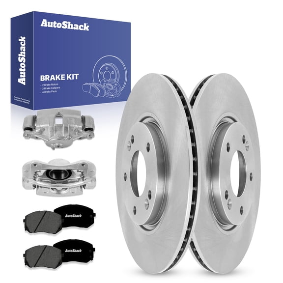 AutoShack Front Brake Rotors Premium Ceramic Brake Pads Calipers | Replacement for 2011-2016 Kia Sportage 2010-2015 Hyundai Tucson 2.0L 2.4L AWD FWD | 8-PC Brake Kit