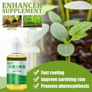 Uklsqma Plant Growth Enhancer Supplement, Improve Surviving Rate, Promote Photosynthesis, 50ML - Boost Plant Vitality, Enhance Crop Yield, Nourish Indoor & Outdoor Plants; Green, Clearance