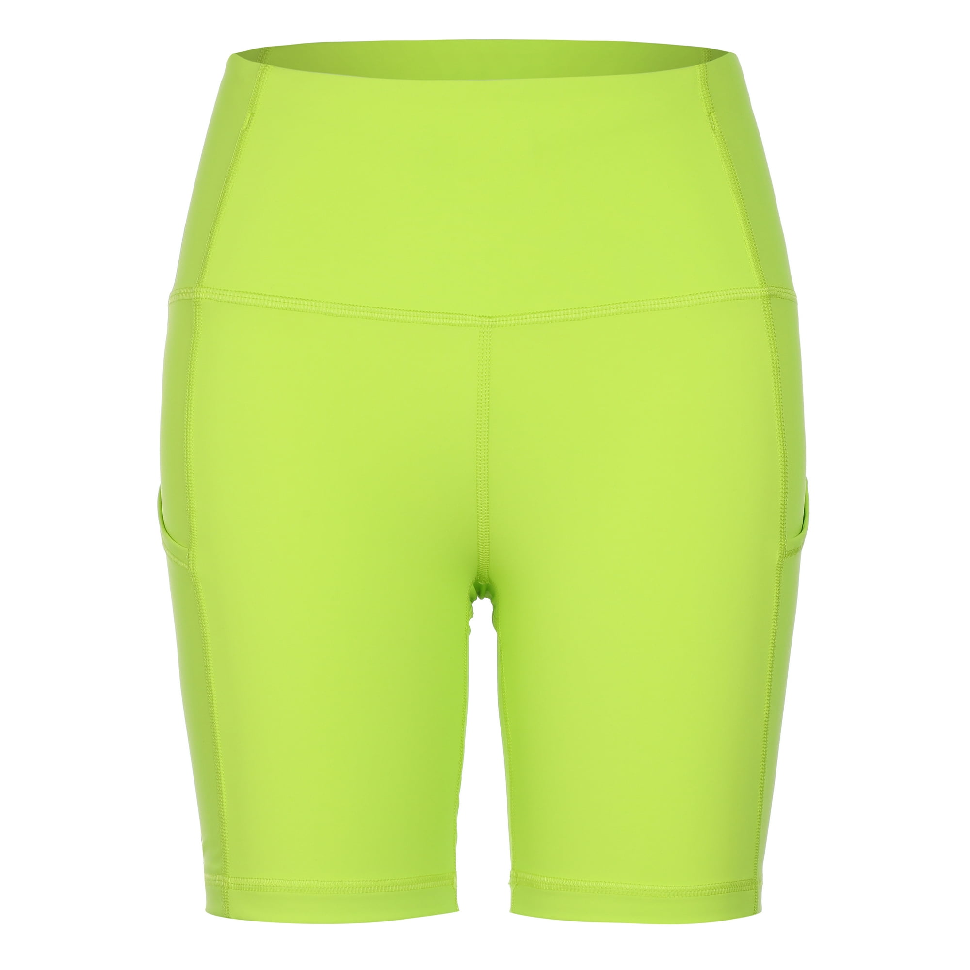 CRZ YOGA Women s Naked Feeling Light Running Shorts 6 Inches High Waisted Gym Biker Compression Shorts with Pockets LS