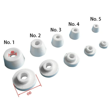 

10 Pcs 5/6/7/8 /11mm Dia Ceramic Tapered Insulators Beads Alumina Porcelain Insulator for Heating Wire