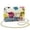Flag Butterfly, variant on Aztec Tribal Cross body Bags for Women Exquisite Trendy Women Leather Crossbody Bag with Chain Quilted Leather Mini Crossbody Purse Practical Fashion for Daily Life