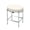 Chrome, variant on Gatco 1358 Oval White Leather Vanity Stool, Chrome
