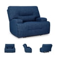 thumbnail image 2 of Signature Design by Ashley Furniture Acklen Place Navy Oversized Power Recliner, 2 of 12
