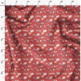 thumbnail image 3 of Soimoi Orange Cotton Poplin Fabric Rabbit Animal Printed Fabric 1 Yard 56 Inch Wide, 3 of 6