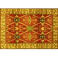thumbnail image 1 of Ahgly Company Indoor Rectangle Geometric Yellow Traditional Area Rugs, 6' x 9', 1 of 4