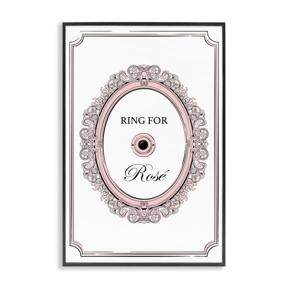 Stupell Industries Art Deco Ring for Rose Black Framed Giclee Art, 12 x 18, by Martina Pavlova