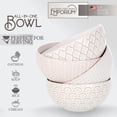 thumbnail image 6 of Creekview Home Emporium Soup Bowls 4 Pack - 6in White Embossed Stoneware Bowls, 6 of 7