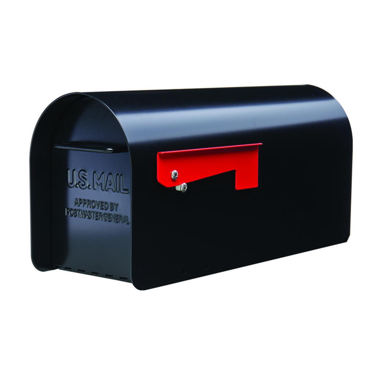 Gibraltar MB801B Ironside Rural Post Mount Mailbox, Black