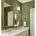 thumbnail image 4 of S4sassy Removable Nature-inspired Waterproof Wall Wrap, Wallcover, Magnolia Bloom Print Contact Paper for Walls, Cabinets, Dresser, Self Adhesive Vinyl Wallpaper Roll- Green (25"x120" inch), 4 of 9