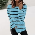 thumbnail image 2 of Striped Sweatshirt for Womens Open Front Full-Zip Cardigans Relaxed Fit Dressy Causal Jackets Long Sleeve Ultra Soft Textured Thermal Shirts, 2 of 5