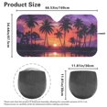 thumbnail image 7 of HUIACONG Sunset Palm Tree Silhouette Print Foldable Sunshade Heat and UV Protection Keeps Your Car Cooler Car SUV Windshield Sun Shade for Trucks Universal Cars Sedan, 7 of 7