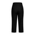 thumbnail image 6 of Khunlpohl Women's Capri Pants Yoga Workout Gym Exercise Leggings Pant Casual Elastic High Waist Trousers with Pockets, 6 of 8