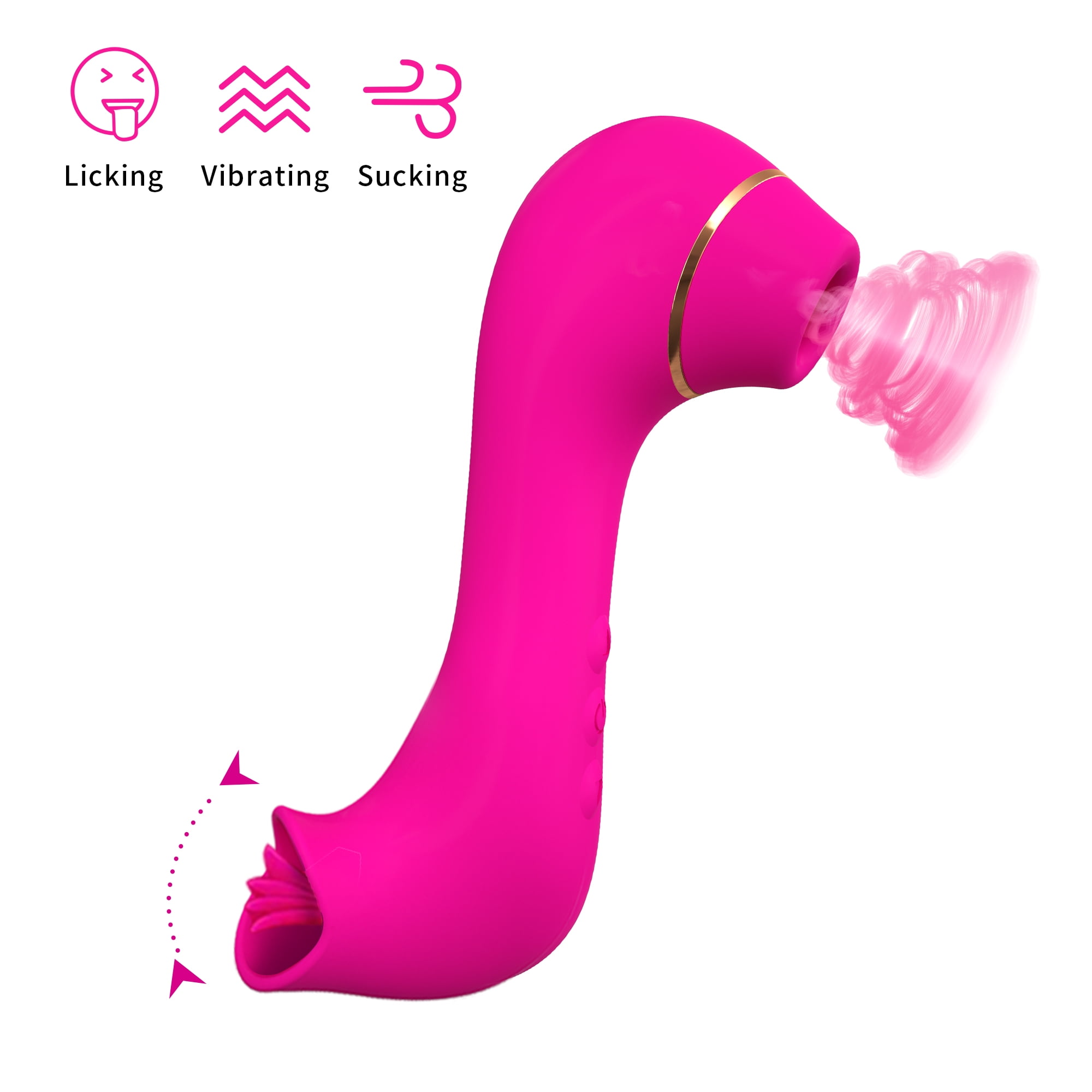 Fidech Clitoral Sucking Licking Tongue Vibrator G Spot Stimulator Nipple Massager Adult Sex