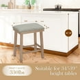 thumbnail image 6 of SUMMIT LIVING 24" Wood Backless Counter Height Bar Stools with Padded Seat for Kitchen Island, Set of 4, Gray, 6 of 6