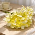 thumbnail image 5 of 4 Bouquets Silk Hydrangea Artificial Flowers, Dried Style Fake Hydrangea Stems, Faux Fall Floral for Wedding, Baby Shower & Table Centerpiece Decor, Yellow, 11in, 5 of 5