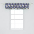 thumbnail image 2 of Ambesonne Seahorse Window Valance, Doodle Underwater World, 54" X 12", Dark Violet Multicolor, 2 of 3