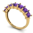 thumbnail image 2 of 1.75 ctw Wedding Band for Women - 14K Yellow Gold Natural Amethyst Stackable Eternity Ring, 2 of 6