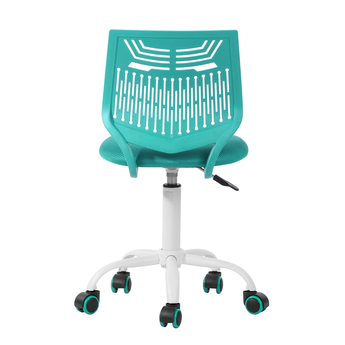 Armless Desk Chair, Adjustable Swivel Low Back Task Chair with Rolling Wheels, Ergonomic Mesh Study Chair for Kids Teens & Adults