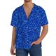 thumbnail image 1 of Fotbe Blue Circles Mosaic Camisa Estampada de Manga Corta para Hombre, Casual de Verano, Estilo Playero, Sin Arrugas-XX-Large, 1 of 5