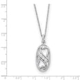 thumbnail image 2 of Primal Silver Sterling Silver Cubic Zirconia Best Friends Forever 18-inch Necklace, 2 of 4