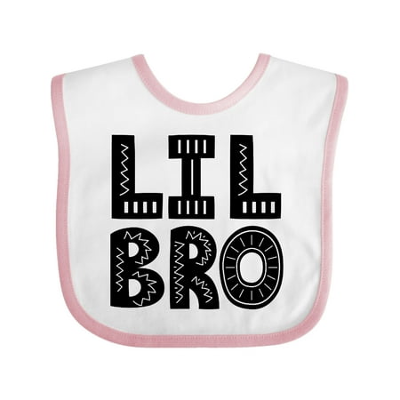 

Inktastic Little Brother Lil Bro Boys Outfit Gift Baby Boy Bib