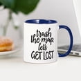 thumbnail image 3 of CafePress - Trash The Map - 11 oz Ceramic Mug - Novelty Coffee Tea Cup, 3 of 4