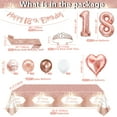 thumbnail image 2 of Hegbolke 18th Birthday Party Decoration Kit with Sash & Balloons, Rose Gold (52 Pack), 2 of 7