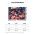 thumbnail image 5 of Uemuo Skull With Roses And Sunglasses Printed Throw Blanket for Couch, Fluffy Fuzzy Blankets for Bed, Sofa, Cozy Flannel Faux Fur Blanket-80"x60", 5 of 6