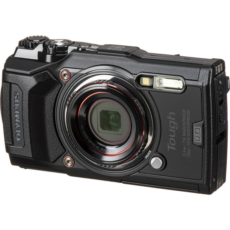 Olympus Tough TG-6 Waterproof Camera (Black) - Action Bundle