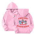 thumbnail image 6 of Staki Kids Hooded Sweatshirt with Christmas Print Long Sleeve Casual Top Pullover for Girls Kid Christmas Hoodie(Pink,3-4 Years), 6 of 7