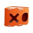 thumbnail image 4 of Almencla Lit pour Chat Maison Respirante Lit de Sommeil pour Animaux Portable Robuste Maison Fermée Orange, 4 of 8