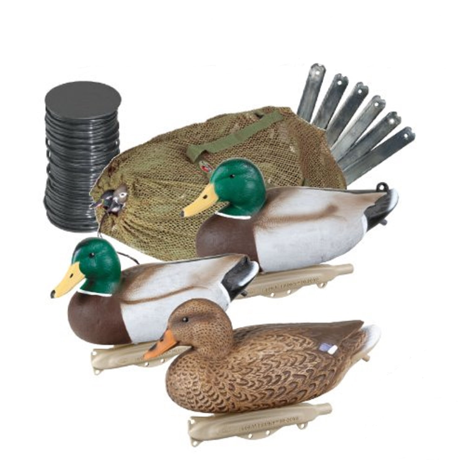 Storm Front Classic 14" Mallard Decoy Kit, Pack of 6 (4 Drakes 2 Hens