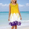 thumbnail image 2 of Girls Ice Cream Print Sleeveless Dress, Casual A-Line Sundress for Kids 5-14 Years, 2 of 3