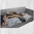 thumbnail image 6 of Yorkie Soft Flannel Fleece Throw Blanket, Lying Yorkshire Terrier Ribbon Pet Love Portrait of a Dog, Cozy Plush for Indoor and Outdoor Use, 50" x 60", Pale Caramel Sand Brown, by Ambesonne, 6 of 6