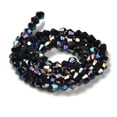 thumbnail image 2 of 20 strand Opaque Solid color Electroplate Glass Beads Strands AB color Plated Faceted Bicone Black 3.5~3.8x3mm Hole: 0.8mm 107~110pcs/strand 32.5~34cm, 2 of 4