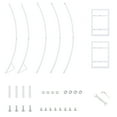 thumbnail image 6 of Large Round Wedding Arch 79x87in Backdrop Stand Metal Double Hoop Party Balloon Flower Arch White, 6 of 13