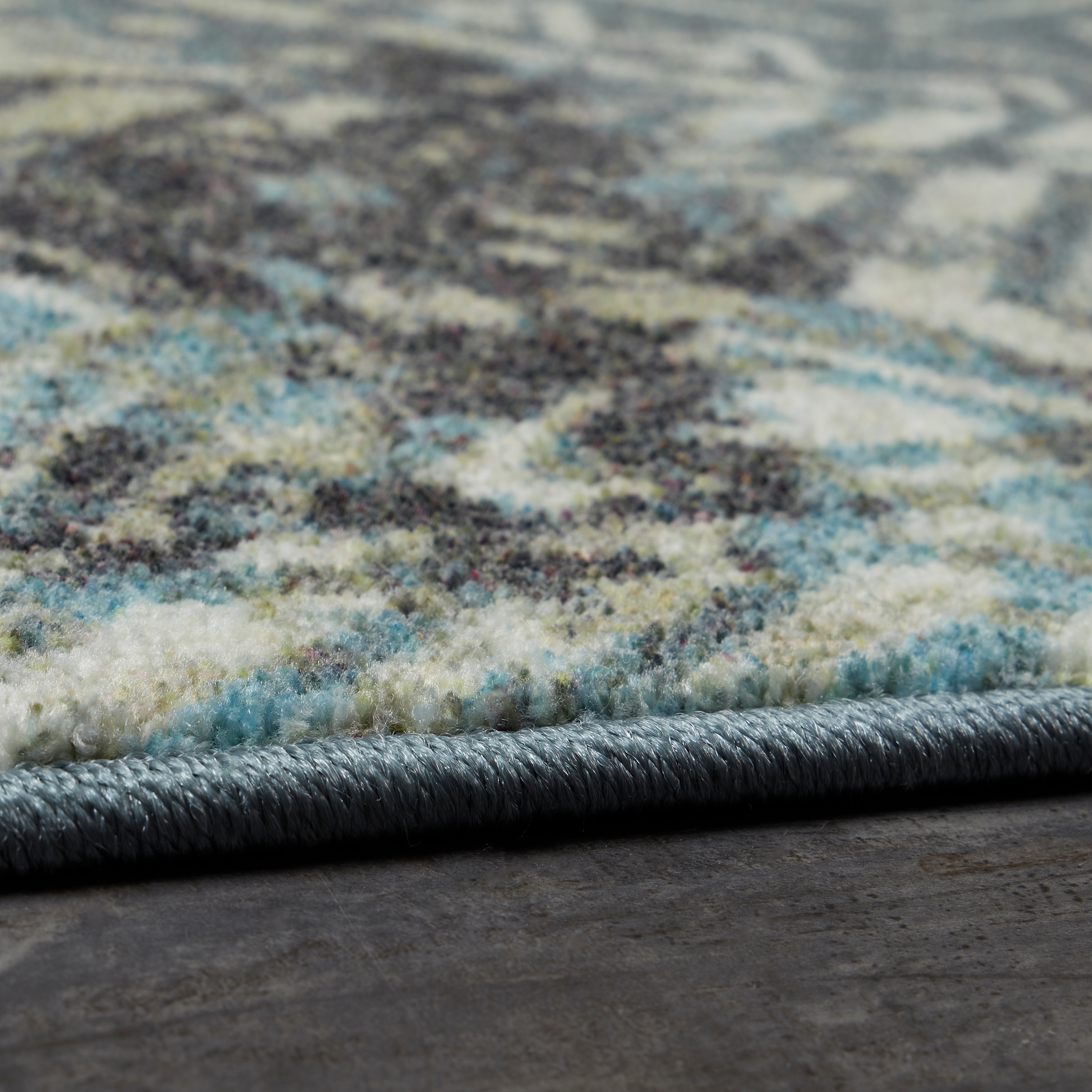 Mohawk Home Prismatic Welkis Grey Traditional Abstract Moroccan Precision Printed Area Rug, 8'x10', Blue & Grey