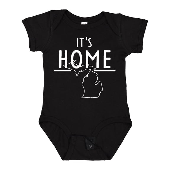 Inktastic It's Home- State of Michigan Outline Boys or Girls Baby Bodysuit