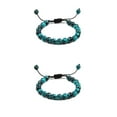 thumbnail image 1 of Sonducket Exquisita de cuentas para mujeres y hombres regalo para unisex para hombres piedras preciosas naturales línea negra+verde Línea negra+verde 2Conjunto, 1 of 6