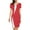 Red, variant on Fesfesfes Women Dress Crewneck Short Sleeve Stretch Slim Bag Hip Pencil Skirt Mini Length Dress
