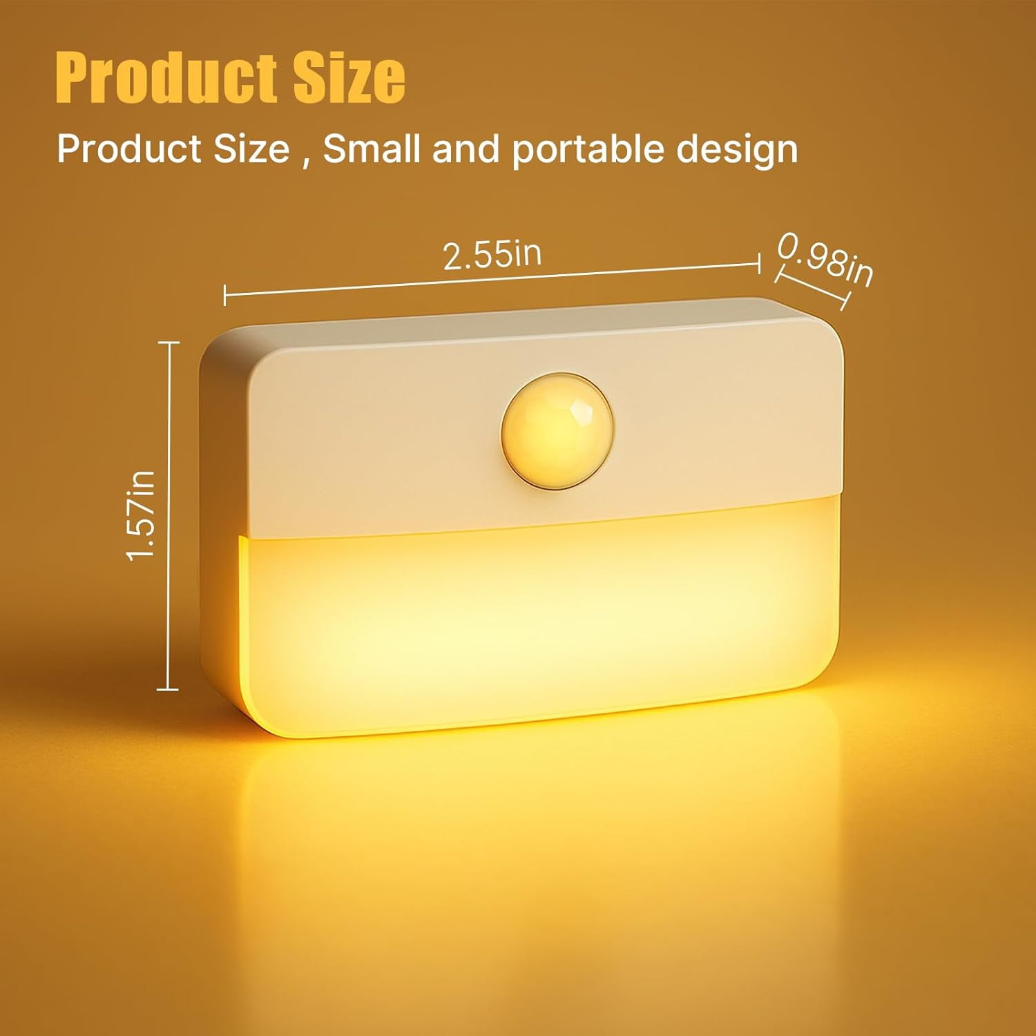 8 Pack Motion Sensor Stair Light for Indoor, Battery Operated Closet Lights, Wireless Stick on Anywhere Hallway Lamp, Portable Led Night Lamps for Bedroom Under Cabinet Kitchen, Always-On Sensor
