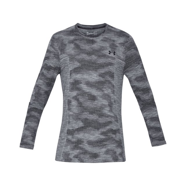 Camiseta básica sin costuras Under Armour para hombre gris extragrande