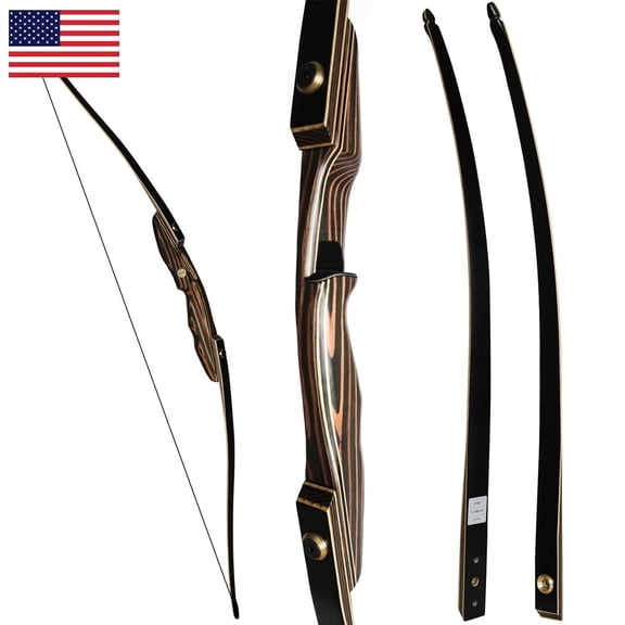 PMZ 65'' Recurve Bow Handmade Takedown Hunting Bows 20 lbs