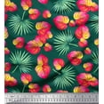 thumbnail image 1 of Soimoi Cotton Duck Fabric Leaves & Laceleaf Floral Print Sewing Fabric Yard 56 Inch Wide, 1 of 1